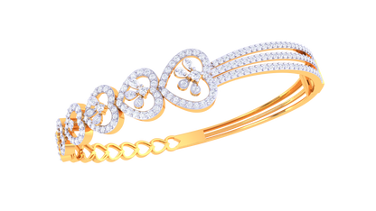 Heart Bloom Bracelet In Gold – 1.56 Ct Diamonds