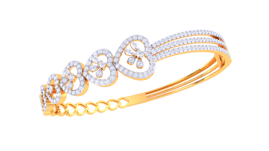 Heart Bloom Bracelet In Gold – 1.56 Ct Diamonds