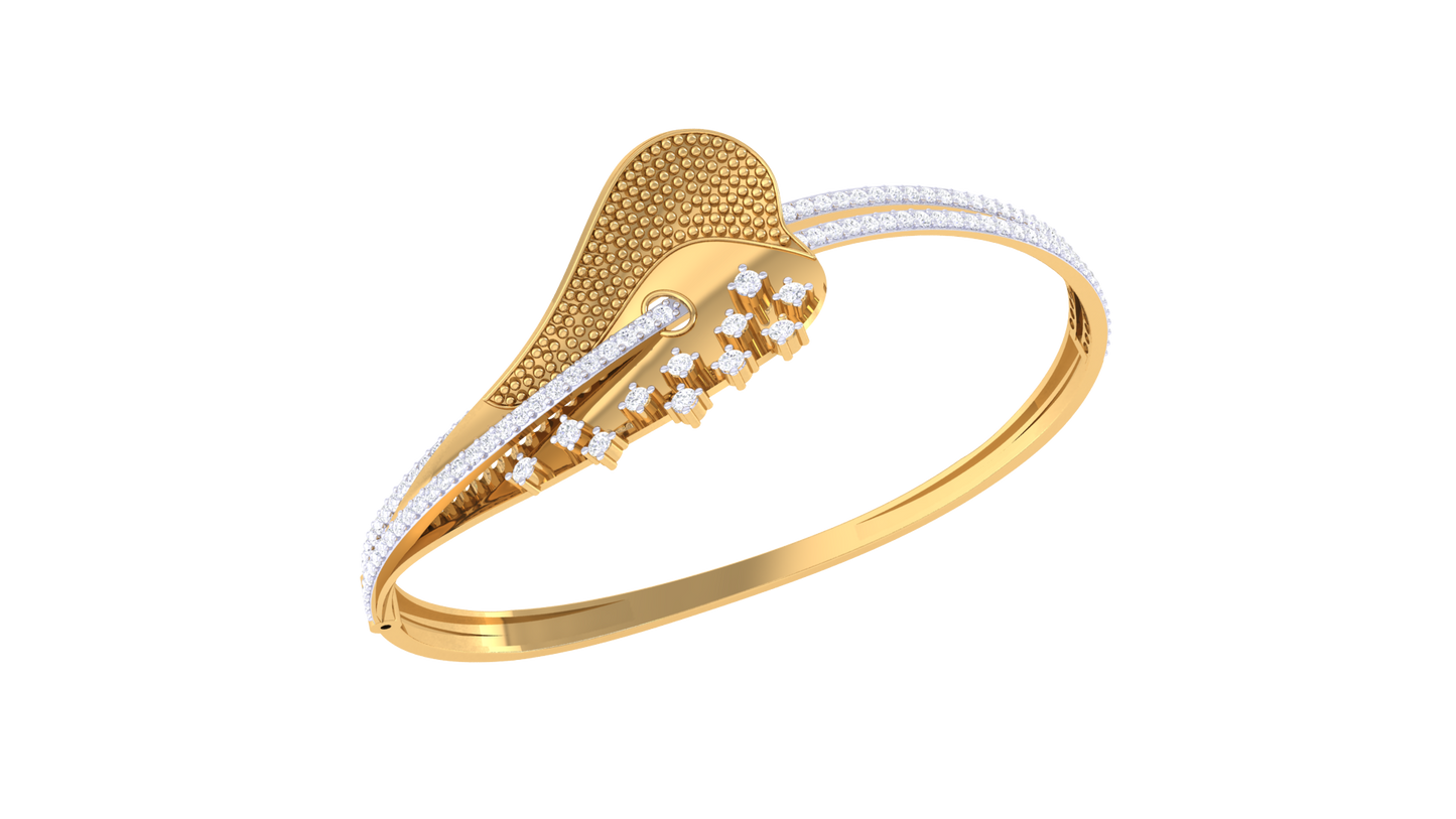 Radiant Teardrop Gold Bracelet - 1.12 Ct Square Cut Diamonds