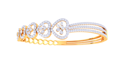 Heart Bloom Bracelet In Gold – 1.56 Ct Diamonds