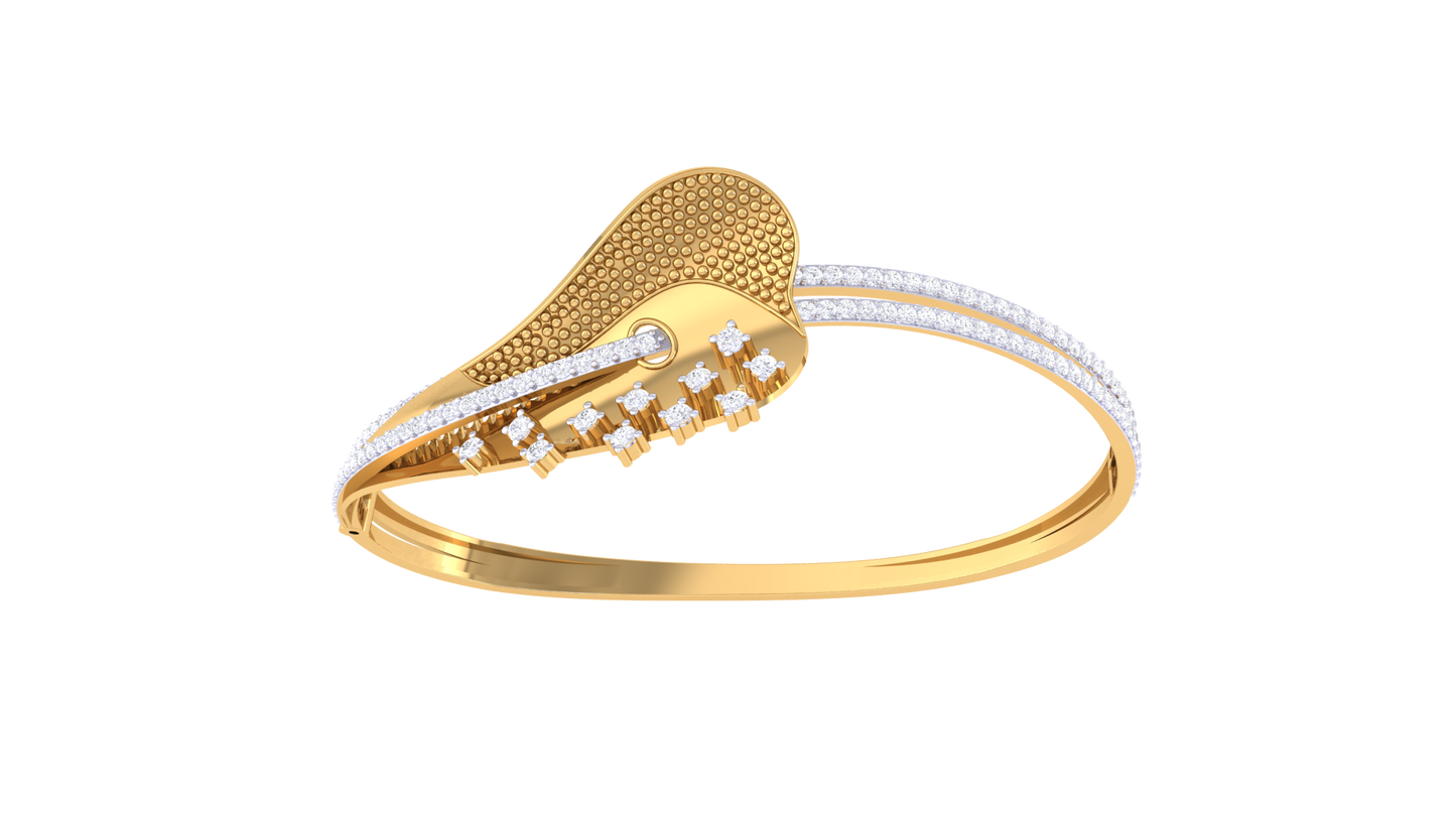 Radiant Teardrop Gold Bracelet - 1.12 Ct Square Cut Diamonds
