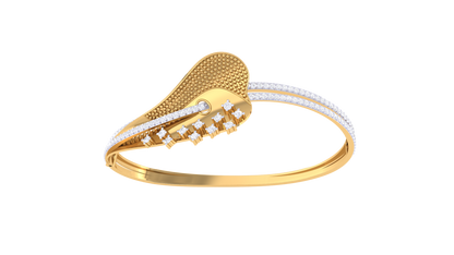 Radiant Teardrop Gold Bracelet - 1.12 Ct Square Cut Diamonds