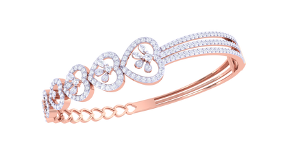 Heart Bloom Bracelet In Gold – 1.56 Ct Diamonds