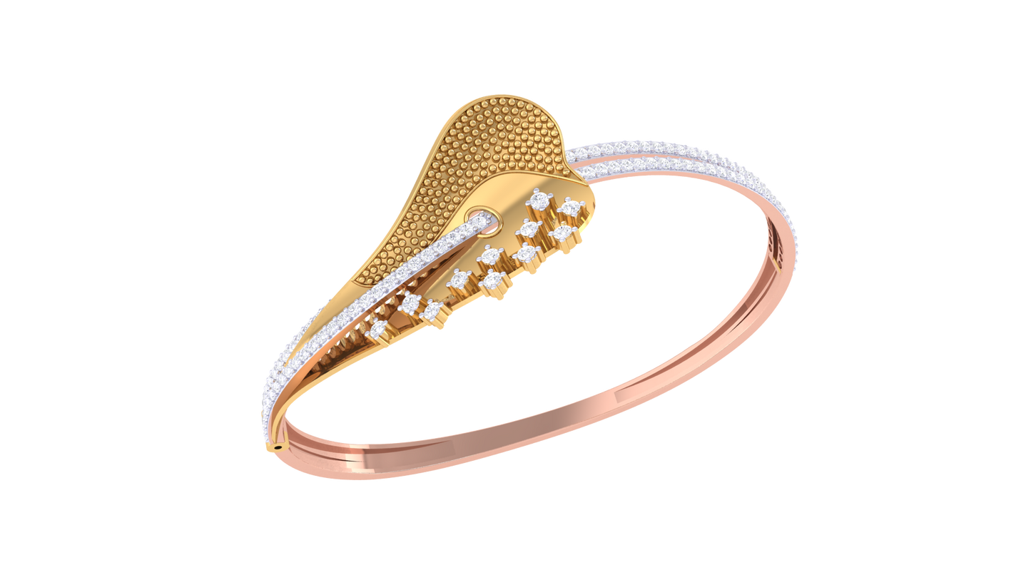 Radiant Teardrop Gold Bracelet - 1.12 Ct Square Cut Diamonds