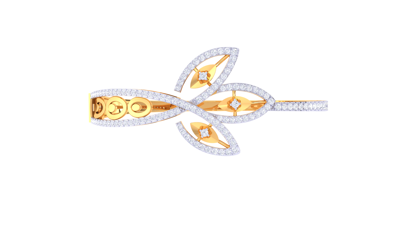 Glammer Grove Gold and Diamond Bacelet - 1.30 Ct