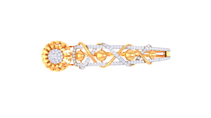 Sunburst Elegance Bracelet In Yellow & White Gold – 0.81 Ct Diamonds