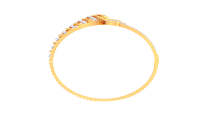 Teardrop Flow Gold and Diamond Bracelet – 1.30 Ct Brilliant Cut