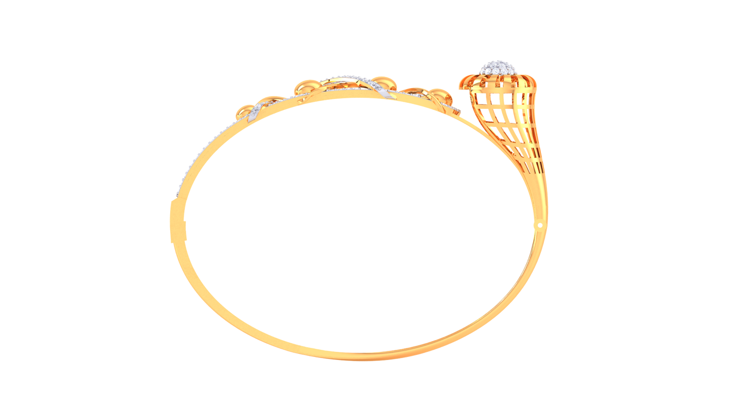 Sunburst Elegance Bracelet In Yellow & White Gold – 0.81 Ct Diamonds