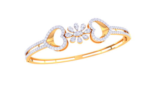 Heart & Bloom Diamond Bracelet In Rose Gold – 1.16 Ct Timeless Sparkle