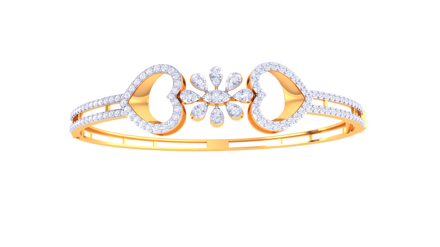 Heart & Bloom Diamond Bracelet In Rose Gold – 1.16 Ct Timeless Sparkle