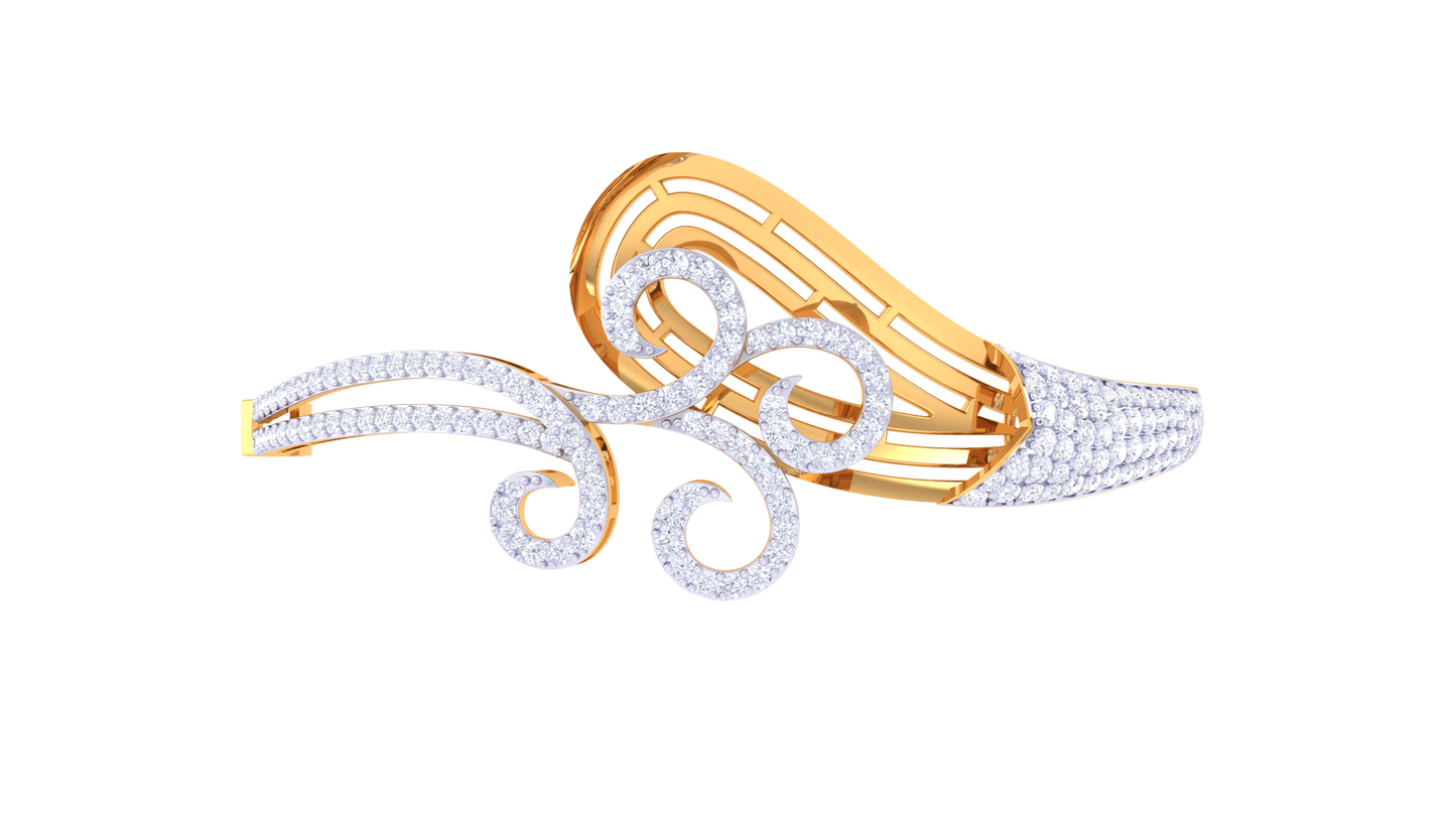 1.54 Ct - Lustrous Flow Diamond Bracelet