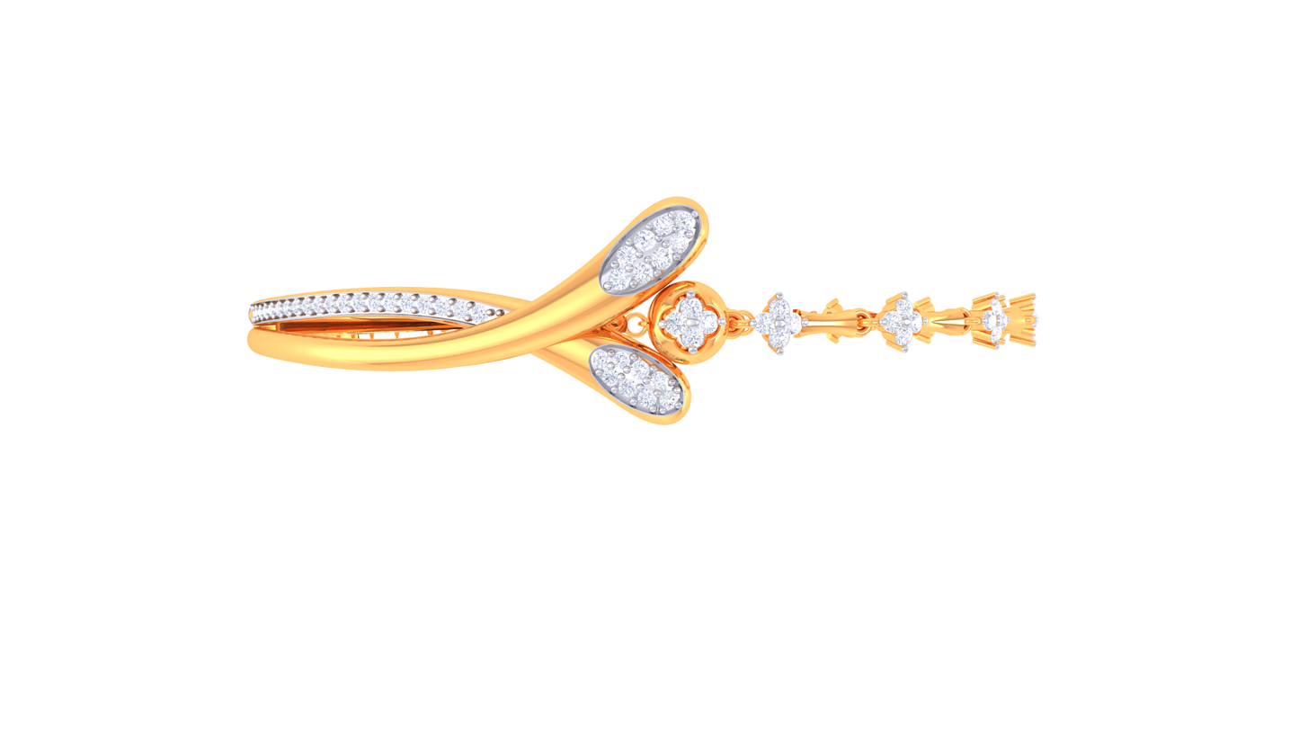 Teardrop Cascade Gold Bracelet - 0.53 Ct Diamonds- Delicate Brilliance