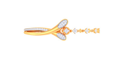 Teardrop Cascade Gold Bracelet - 0.53 Ct Diamonds- Delicate Brilliance