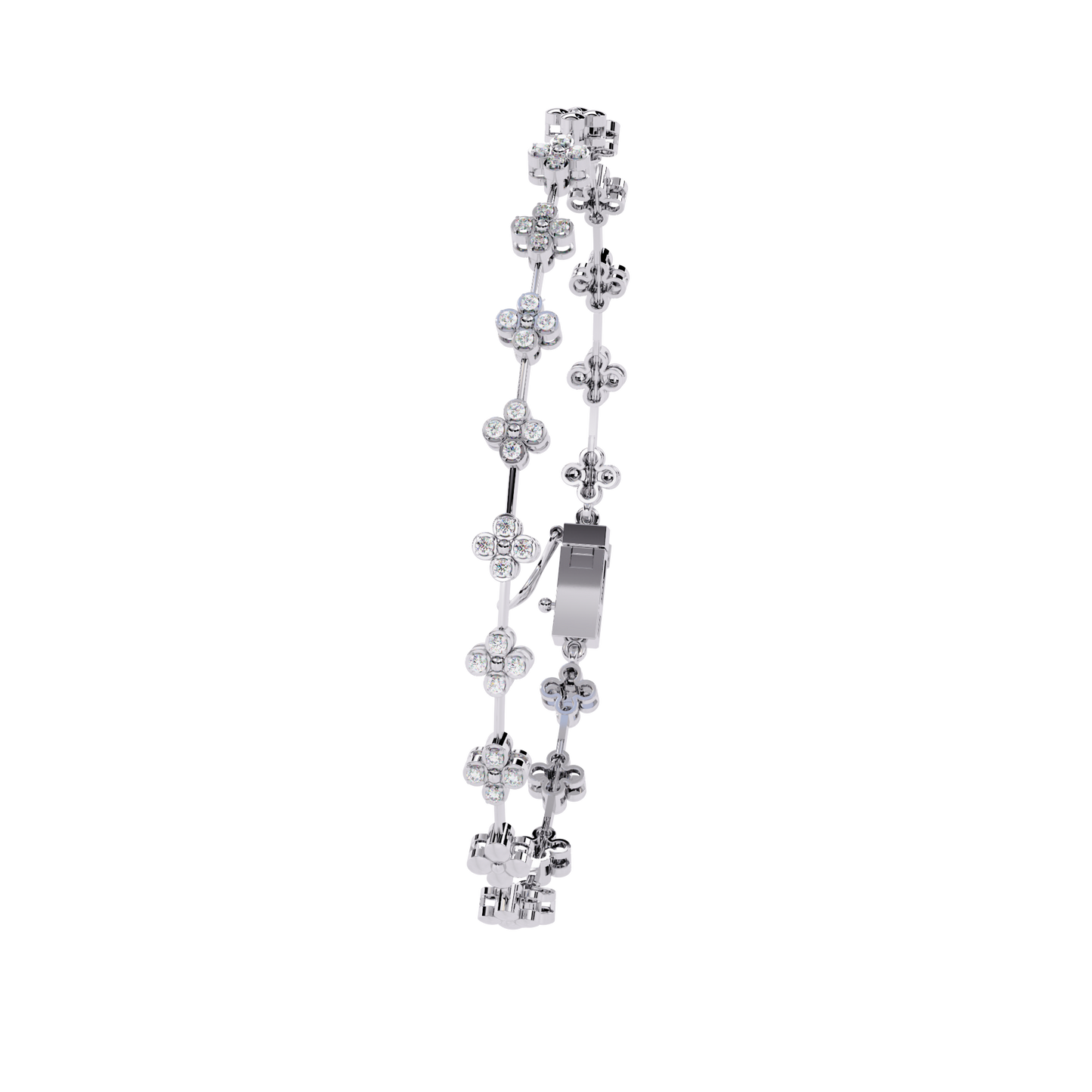 The 'Golden Bloom' Diamond Link Bracelet - 0.23 Ct