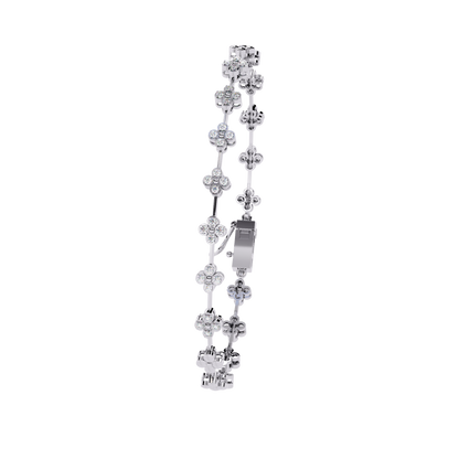 The 'Golden Bloom' Diamond Link Bracelet - 0.23 Ct