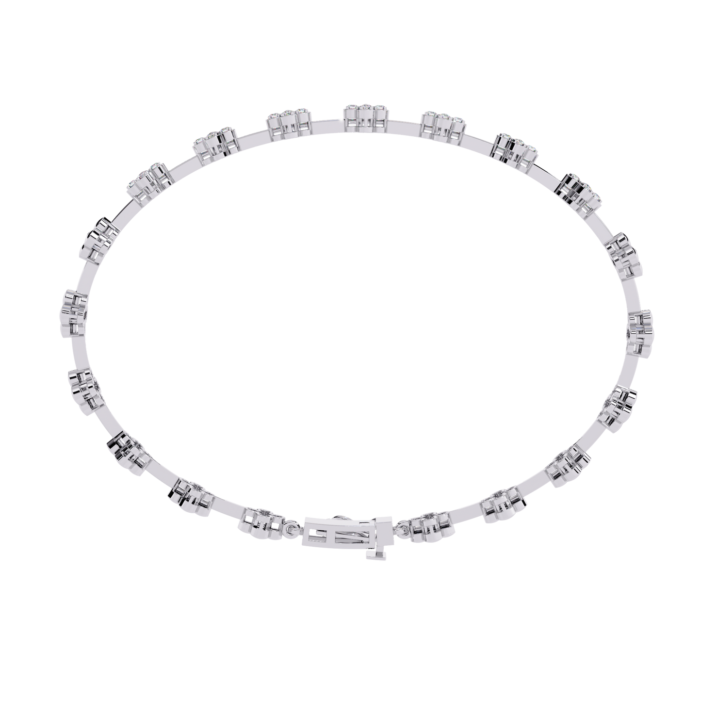 The 'Golden Bloom' Diamond Link Bracelet - 0.23 Ct
