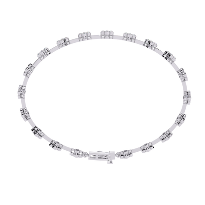 The 'Golden Bloom' Diamond Link Bracelet - 0.23 Ct