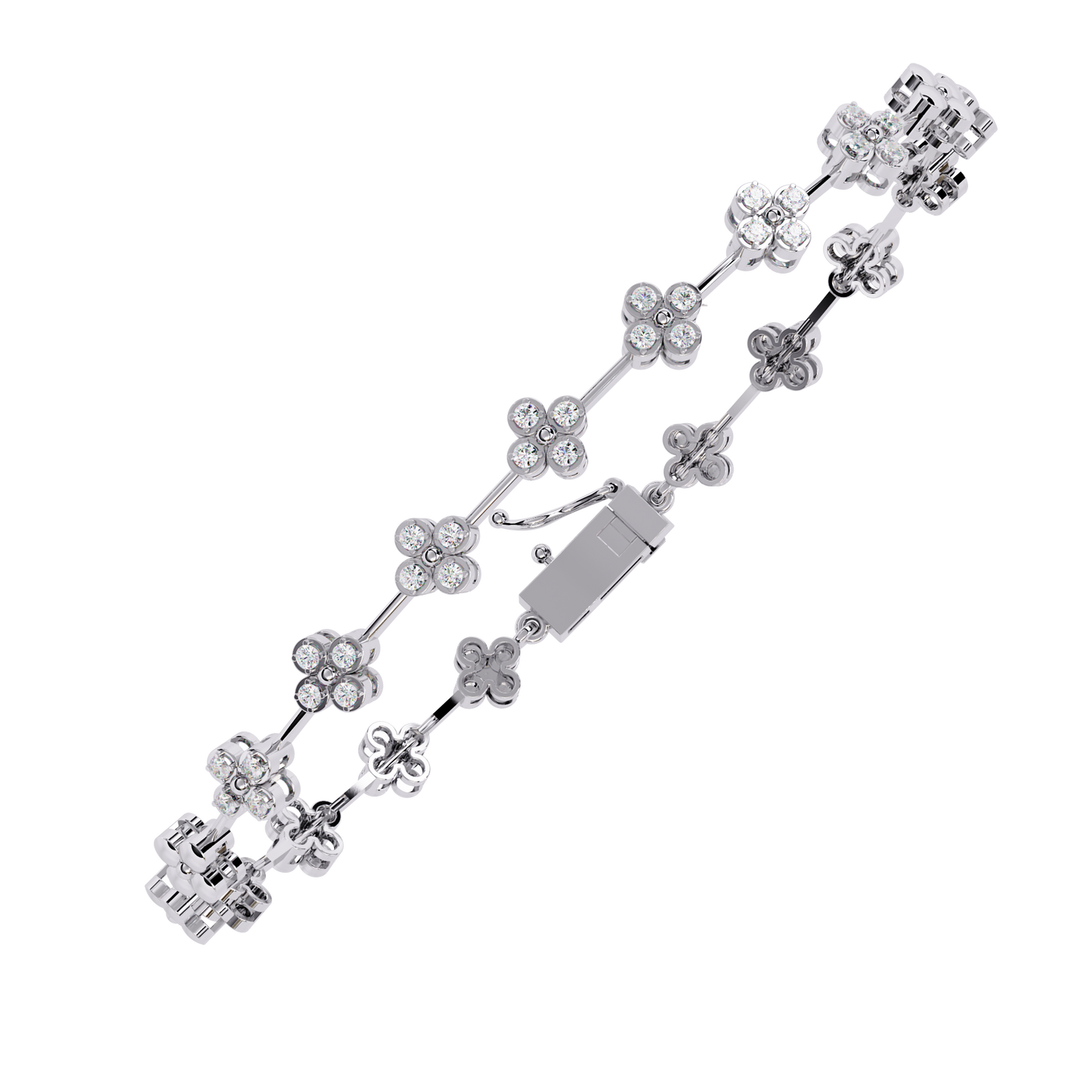 The 'Golden Bloom' Diamond Link Bracelet - 0.23 Ct