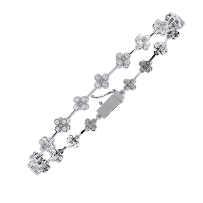 The 'Golden Bloom' Diamond Link Bracelet - 0.23 Ct