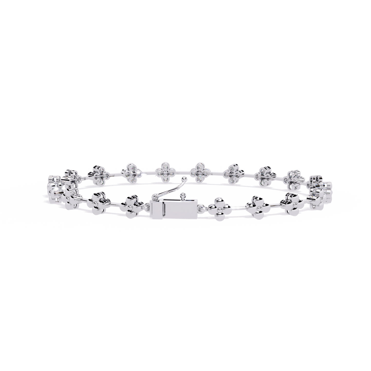 The 'Golden Bloom' Diamond Link Bracelet - 0.23 Ct