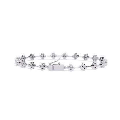 The 'Golden Bloom' Diamond Link Bracelet - 0.23 Ct
