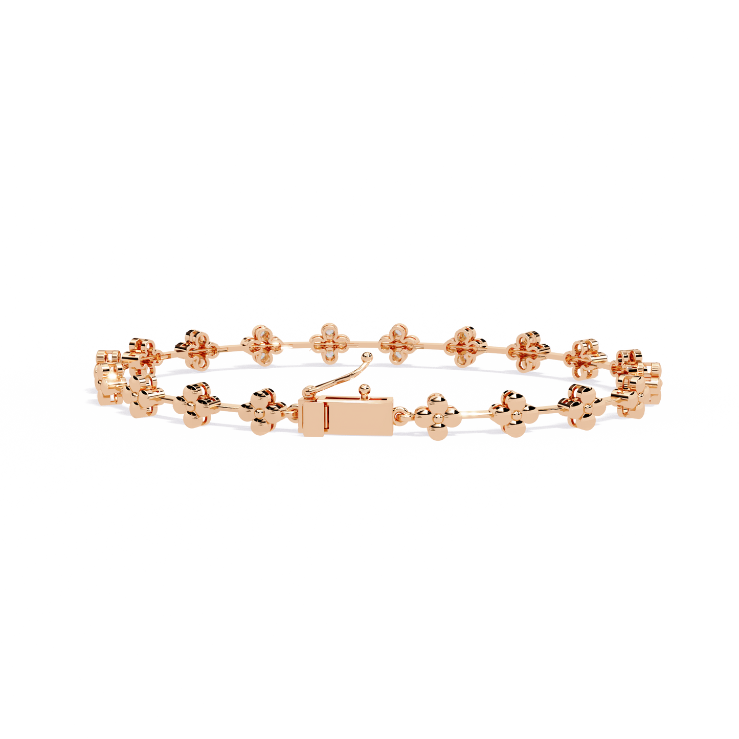 The 'Golden Bloom' Diamond Link Bracelet - 0.23 Ct