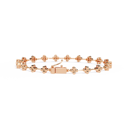 The 'Golden Bloom' Diamond Link Bracelet - 0.23 Ct