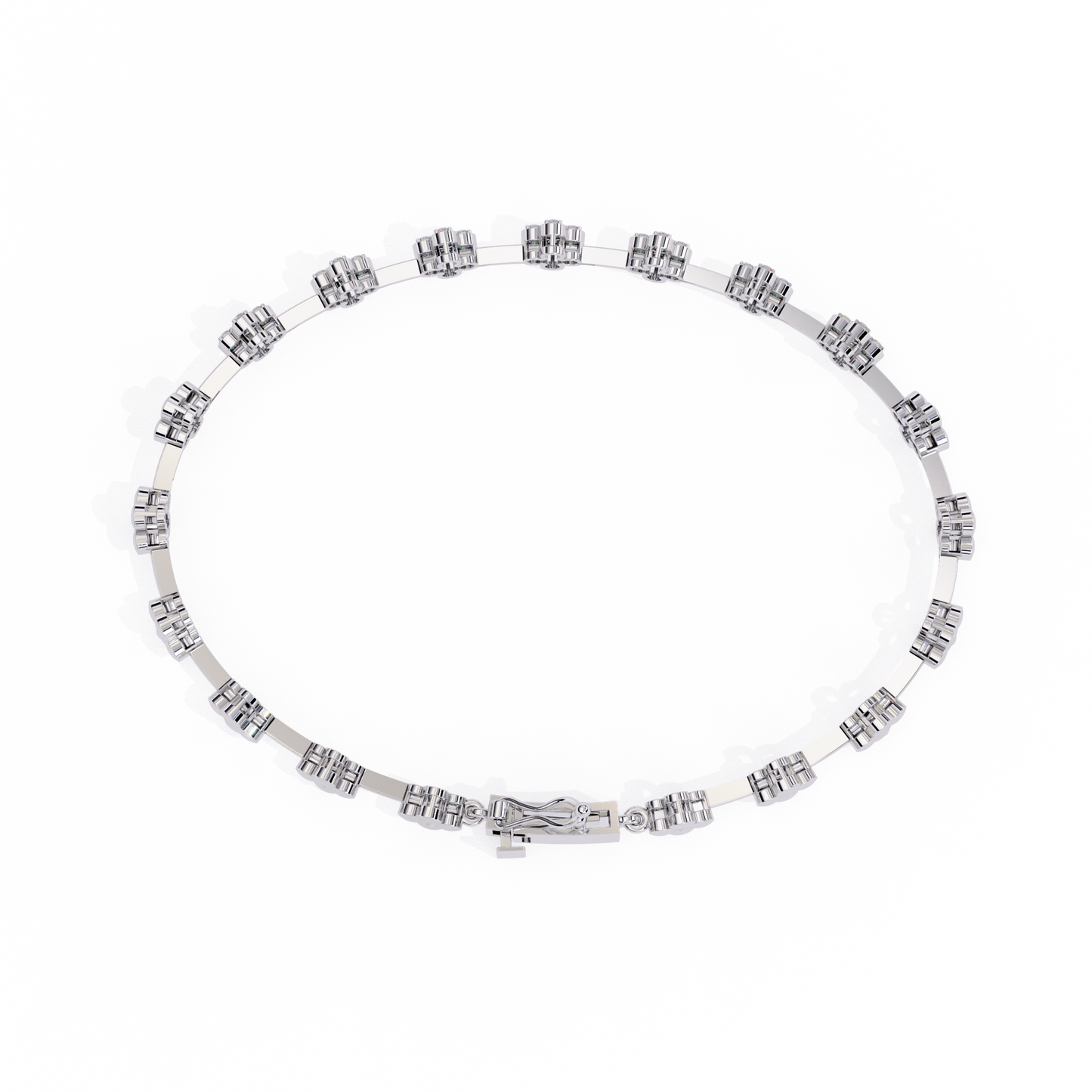 The 'Golden Bloom' Diamond Link Bracelet - 0.23 Ct