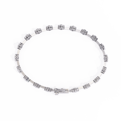 The 'Golden Bloom' Diamond Link Bracelet - 0.23 Ct