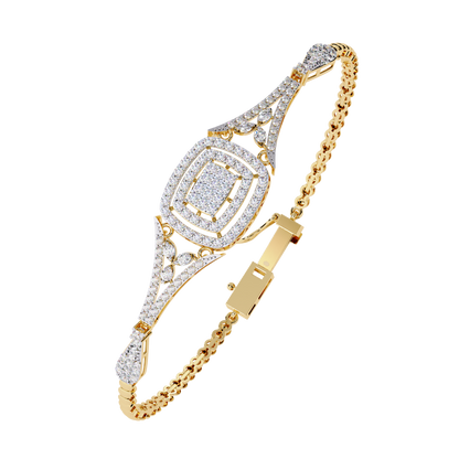 The Grand Illusion Diamond Bangle Bracelet - 1.07 Ct