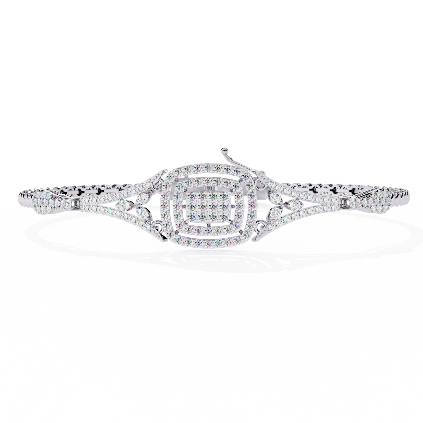 The Grand Illusion Diamond Bangle Bracelet - 1.07 Ct