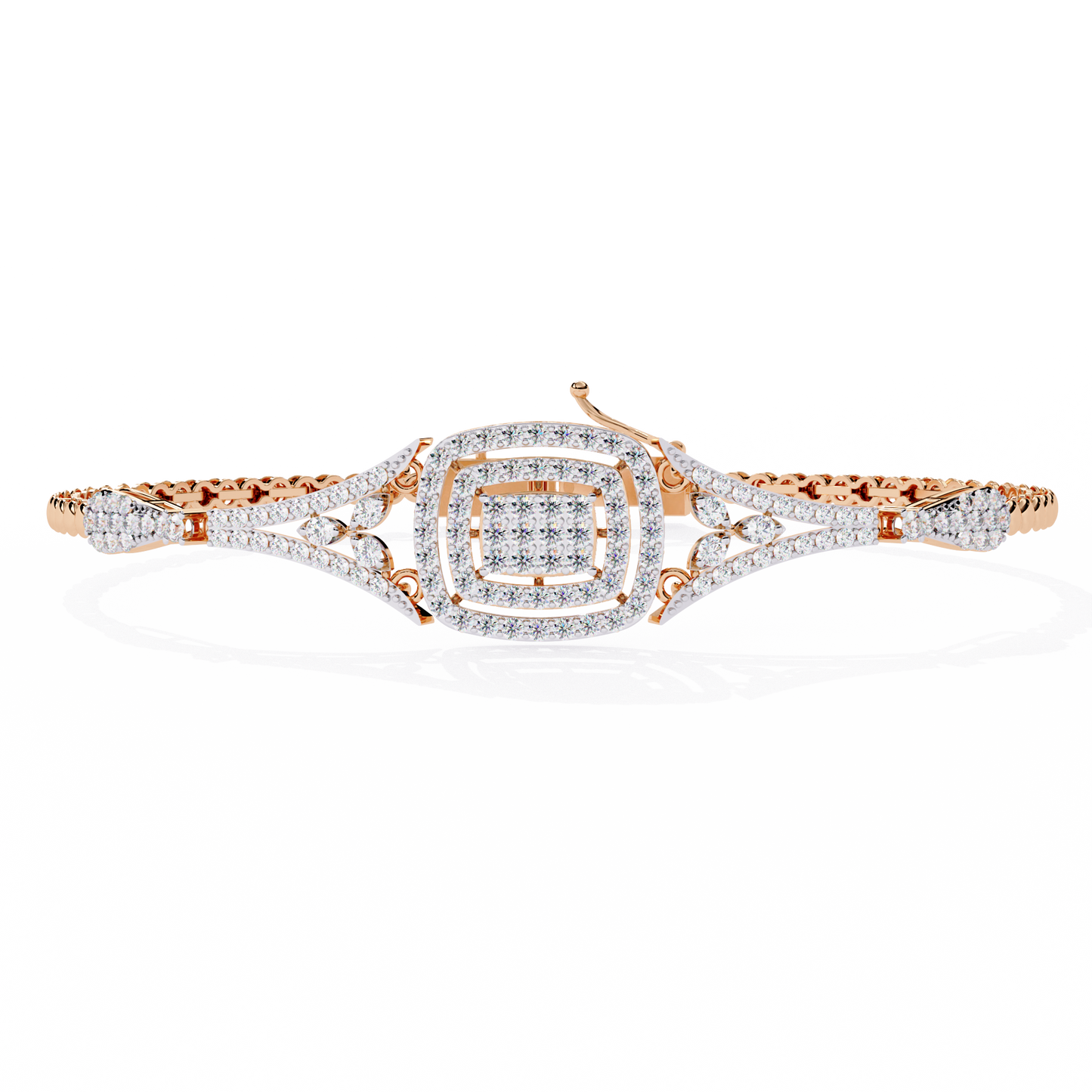 The Grand Illusion Diamond Bangle Bracelet - 1.07 Ct