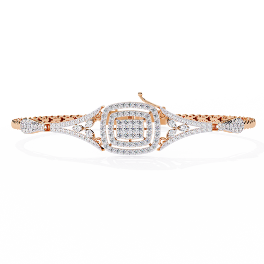 The Grand Illusion Diamond Bangle Bracelet - 1.07 Ct