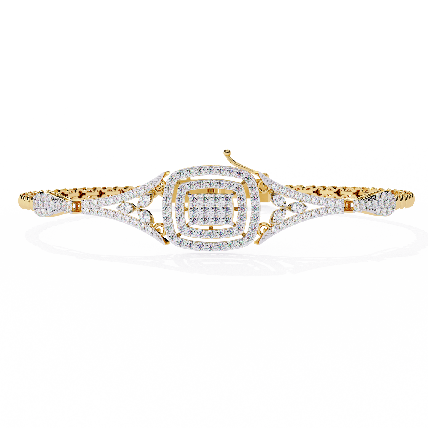 The Grand Illusion Diamond Bangle Bracelet - 1.07 Ct