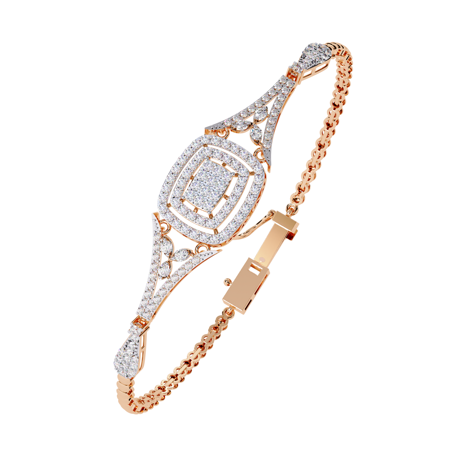 The Grand Illusion Diamond Bangle Bracelet - 1.07 Ct