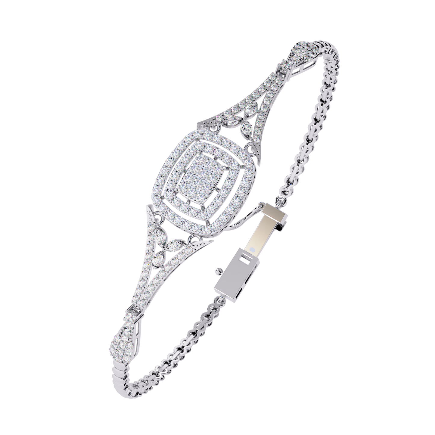 The Grand Illusion Diamond Bangle Bracelet - 1.07 Ct