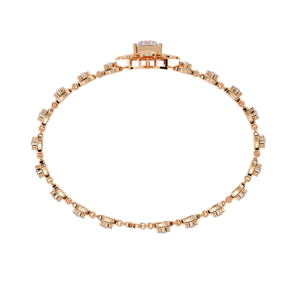 The Princess Bloom Diamond Bracelet In Gold - 2.11 Ct