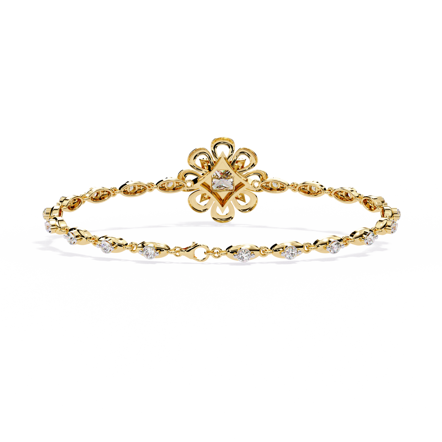 The Princess Bloom Diamond Bracelet In Gold - 2.11 Ct