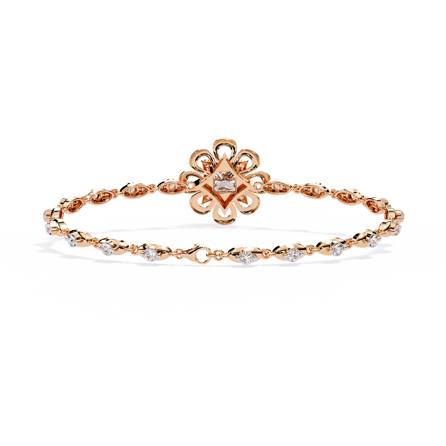 The Princess Bloom Diamond Bracelet In Gold - 2.11 Ct