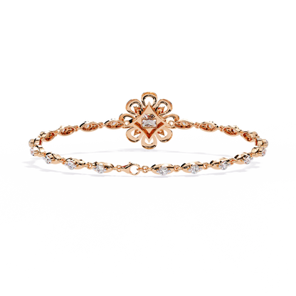 The Princess Bloom Diamond Bracelet In Gold - 2.11 Ct
