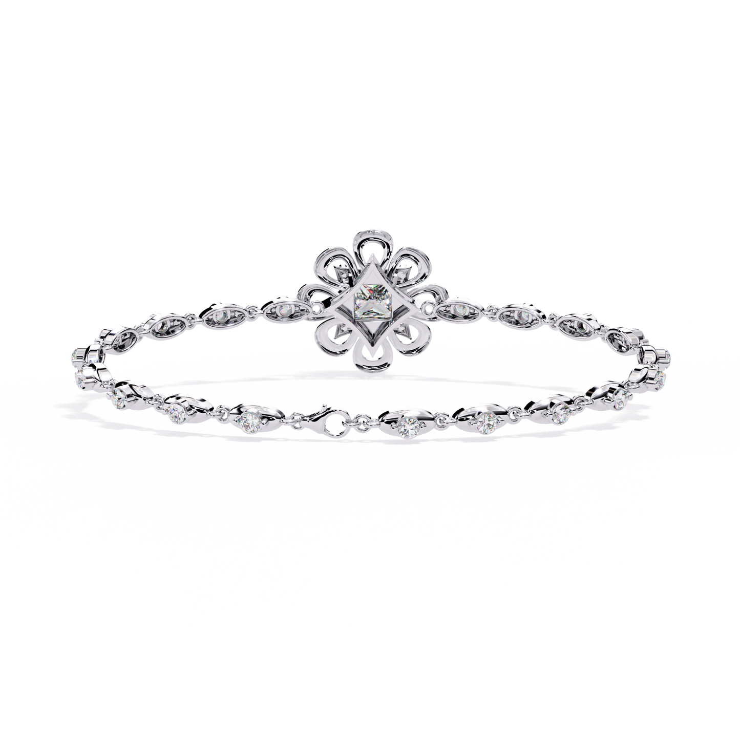 The Princess Bloom Diamond Bracelet In Gold - 2.11 Ct
