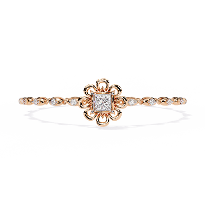 The Princess Bloom Diamond Bracelet In Gold - 2.11 Ct