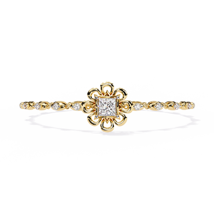 The Princess Bloom Diamond Bracelet In Gold - 2.11 Ct