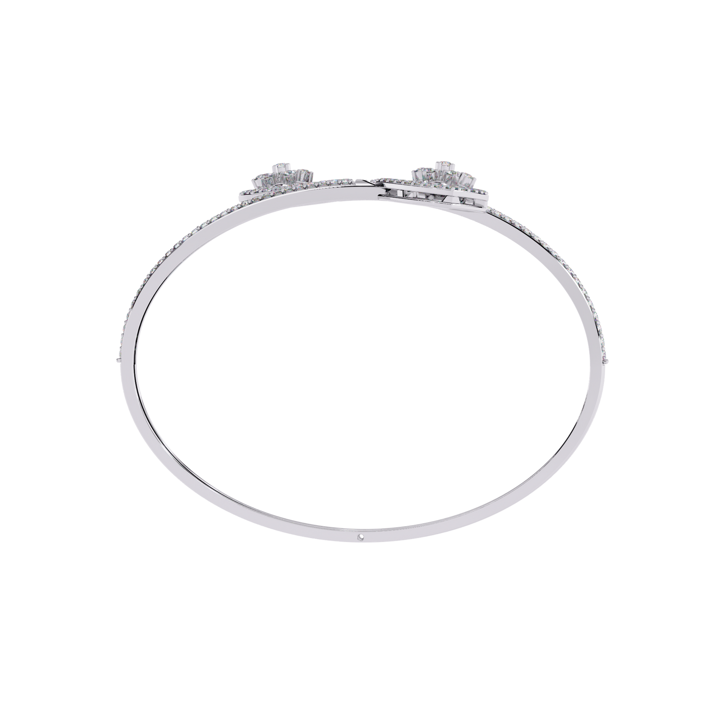 Dazzling Diamond & Gold Open Cuff Bangle Bracelet - 1.35 Ct