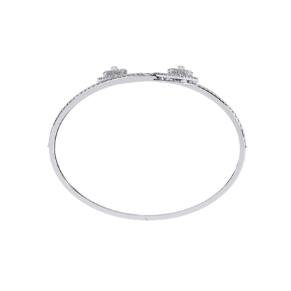 Dazzling Diamond & Gold Open Cuff Bangle Bracelet - 1.35 Ct