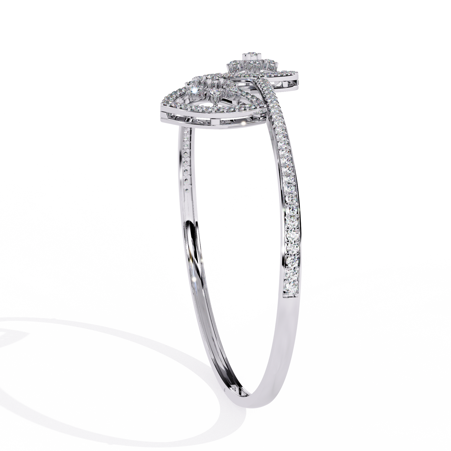 Dazzling Diamond & Gold Open Cuff Bangle Bracelet - 1.35 Ct