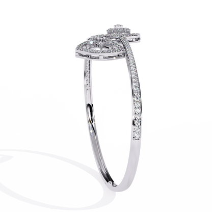 Dazzling Diamond & Gold Open Cuff Bangle Bracelet - 1.35 Ct