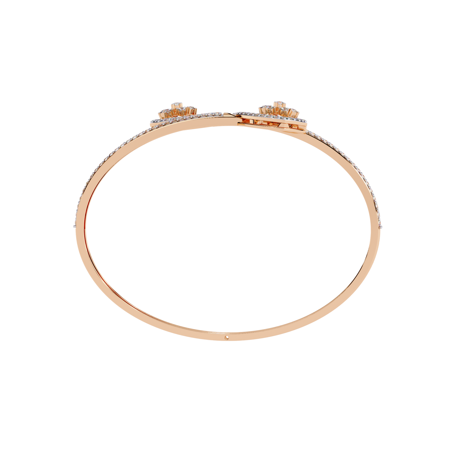 Dazzling Diamond & Gold Open Cuff Bangle Bracelet - 1.35 Ct
