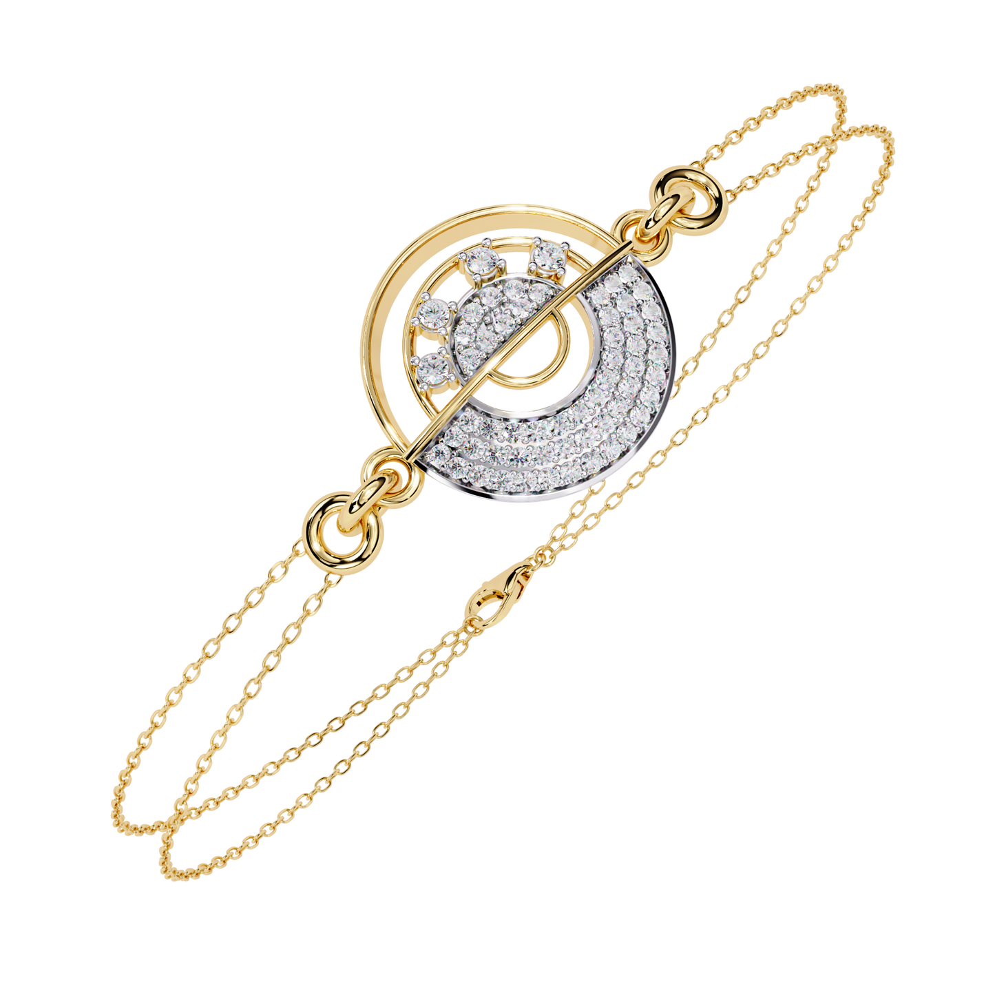 Cosmic Orbit Diamond Bracelet in Gold - 0.42 Ct