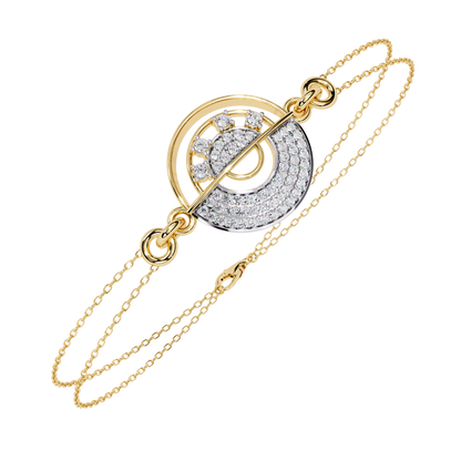 Cosmic Orbit Diamond Bracelet in Gold - 0.42 Ct